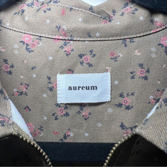 Aureum Olive Ditsy Floral Zip Front Utility Romper Playsuit Boxy Fit Sz S - Picture 8 of 9